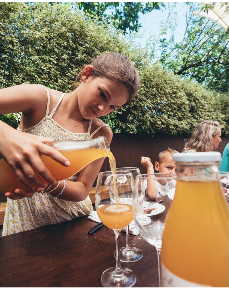 APPLE JUICE WORKSHOP IN A FARM CELLAR
