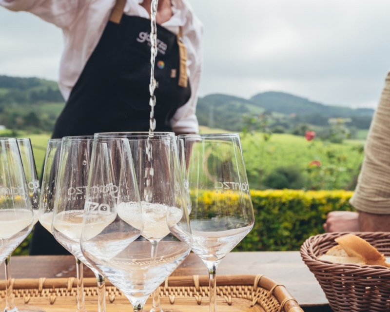 Bodegas de sidra y txakoli en la Costa Vasca en Sagardoa Route