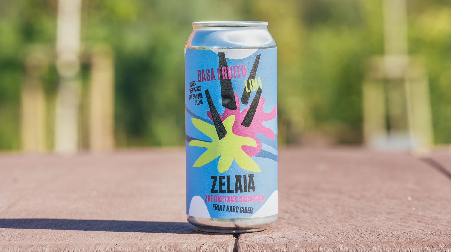 Zelaia frambuesa y lime en lata
