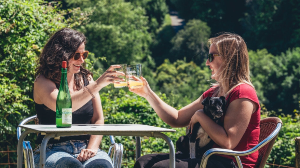 Sidrerías vascas en verano