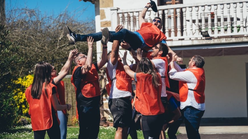 Basque rural sports championship and cider cellar